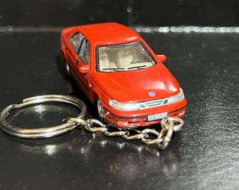 Llavero Saab 93 95, coche fundido a presión, escala 1:64, 96 Turbo Aero Viggen 900 900i 99, miniregalo