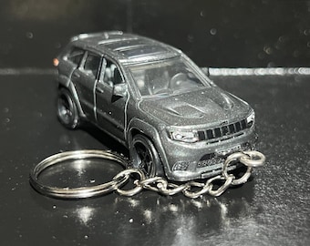 Llavero Jeep Grand Cherokee Trackhawk, coche fundido a presión, escala 1:64, llavero/mini regalo