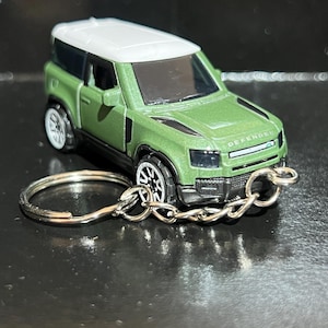 Llavero Land Rover L663 Defender 90, coche de metal fundido a escala 1:64, llavero 4x4 todoterreno SUV / Mini regalo