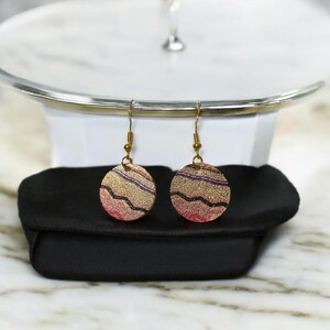 Brass Round Dangle Earrings