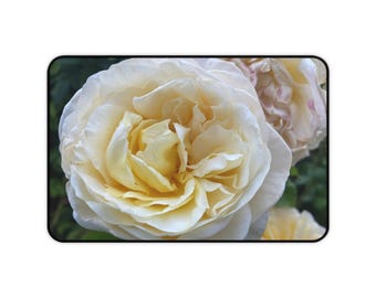 Floral Schreibtischmatte: Gelbe Rose Druck, Büro Dekor