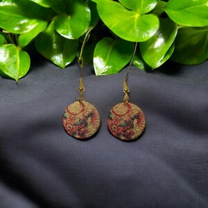 Brass Round Dangle Earrings