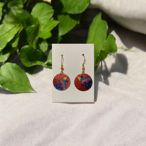 Brass Round Dangle Earrings
