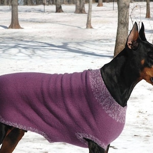 Knitting pattern for XL Dog Sweater - XL Felted Dog Sweater Pattern - PDF file - Knitted Dog Sweater Pattern