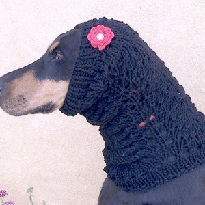 Lace Dog Snood PATTERN for size medium to large dog - Knitting Pattern
