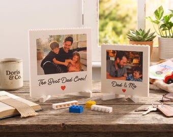 Rompecabezas de bloques personalizado con foto de papá, regalo personalizado para el Día del Padre, rompecabezas de bloques con foto familiar de los niños, regalo de cumpleaños para papá