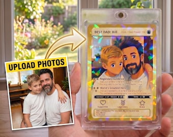 Biglietto personalizzato per la festa del papà, regalo per papà, foto personalizzata su biglietto olografico, regali per la festa del papà, foto personalizzata su biglietto olografico, regalo per lui