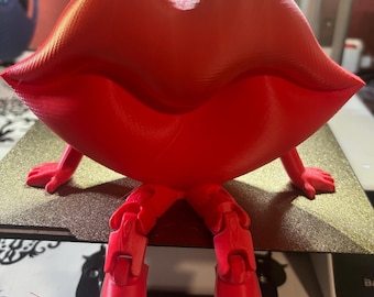 Labios móviles STL - Labios flexibles - Dispositivo de escritorio divertido - Archivo STL para impresoras 3D - Idea de regalo para San Valentín