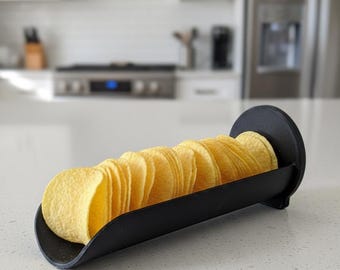 Bandeja para servir y levantar patatas fritas Pringles | Archivo STL para impresión 3D | Herramienta para extraer snacks