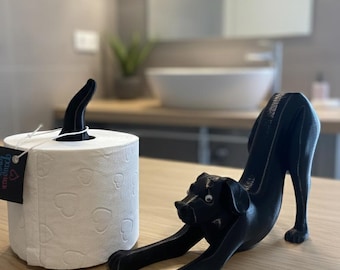 Archivo STL 3D Portarrollos de papel higiénico Labrador - Divertido portarrollos de papel higiénico para perros - Decoración para dueños de perros - Plantilla de impresión 3D gadget de baño