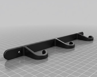 Archivo STL 3D de gancho triple: gancho de pared moderno, descarga digital, diseño robusto para taller y hogar, plantilla de impresión 3D