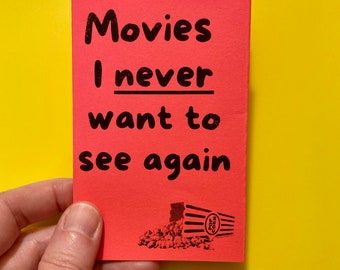 Movies I never want to see again mini zine