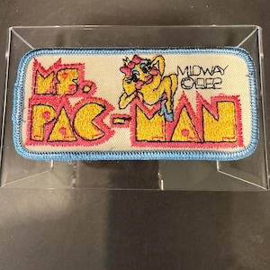 Vintage Ms. Pac-Man Patch 1982 Kmart Midway Arcade Iron On Video Game Pac Man