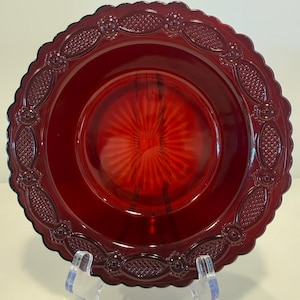 Avon 1876 Cape Cod Ruby Red Soup Cereal Bowl Collectors Original Vintage EUC