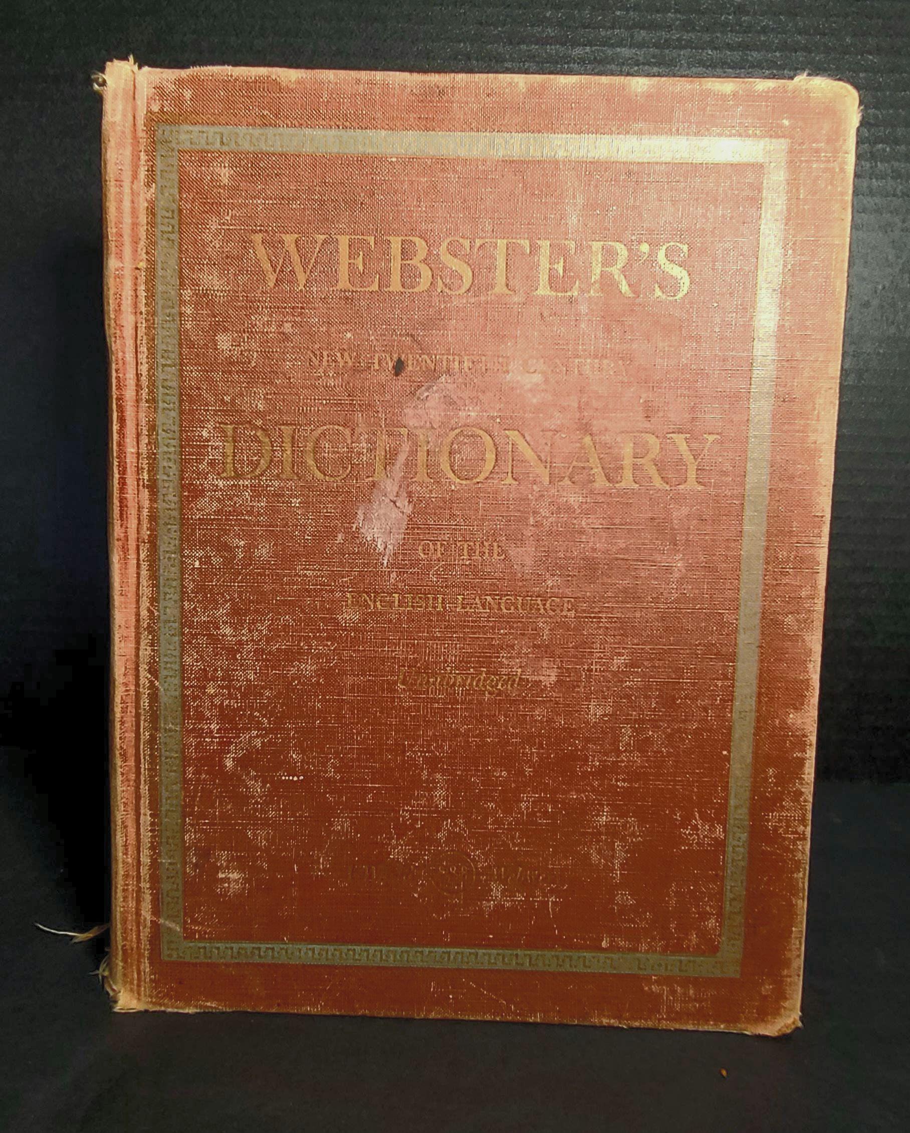 Vintage Webster Dictionary - Etsy