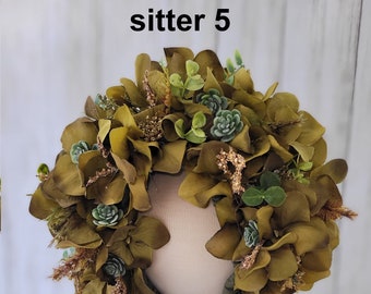 Flower Bonnet Floral Bonnet Sitter Bonnet Baby Hat Photo Prop Sitter Photo Prop