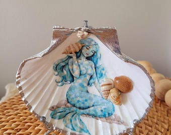 Shell Girl On The Beach
