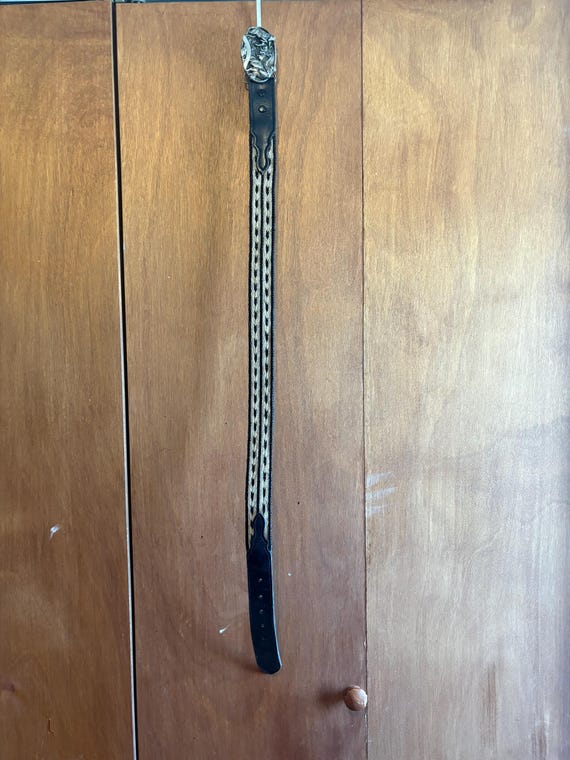 Genuine horsehair belt with Siskiyou pewter buckle