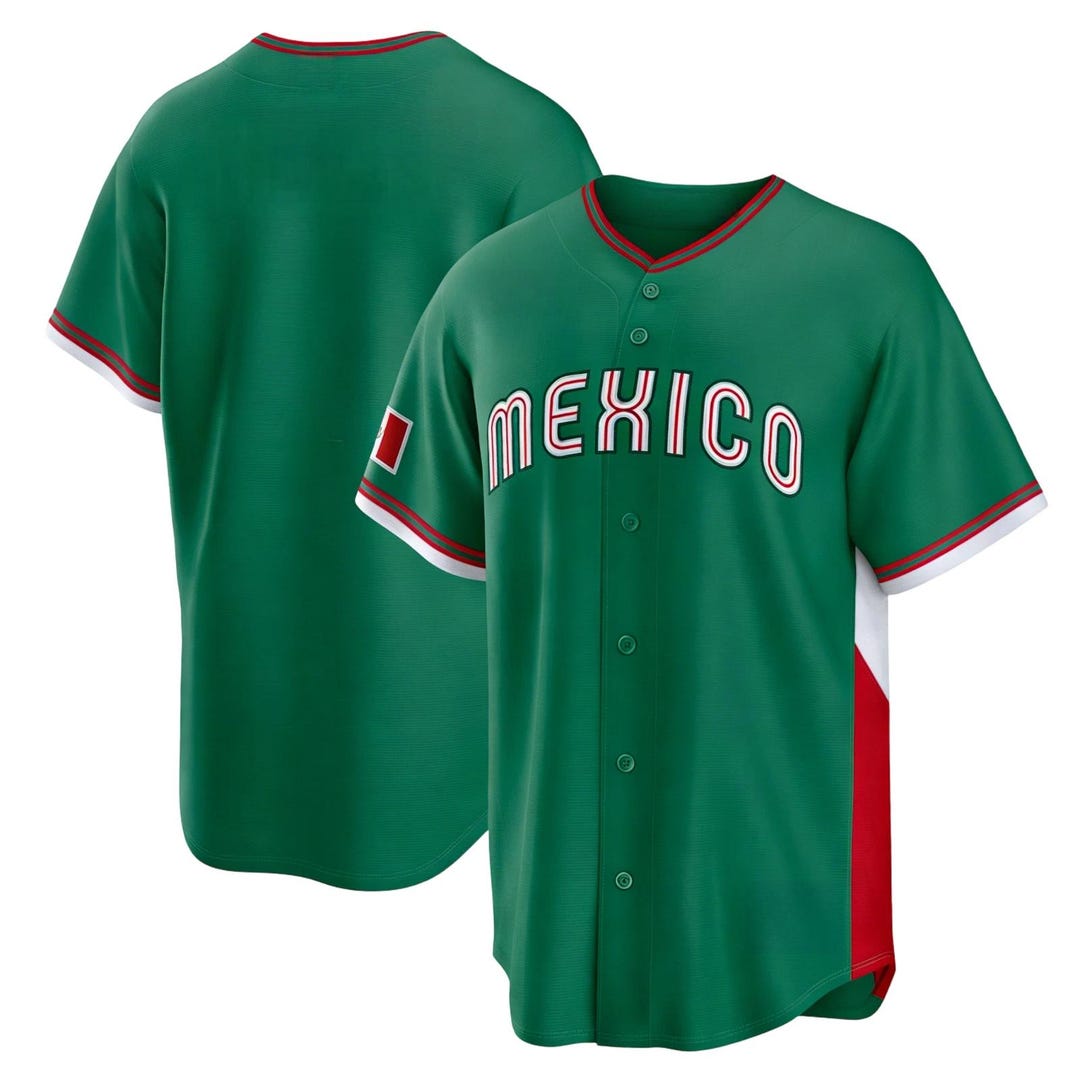 Men’s Mexico Team Jersey – 2026 World Baseball Green Classic Stadium ...
