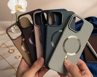 Étui magnétique mat pour iPhone, housse de protection pour chargement sans fil