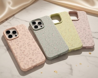 Coque florale pour iPhone, pare-chocs en silicone souple antichoc