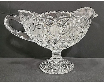 Vintage Imperial Glass Gravy/Sauce Boat, 5.25" X 8"