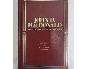 John D. McDonald, Five Travis McGee Mysteries, Longmeadow Press, Bonded Leather