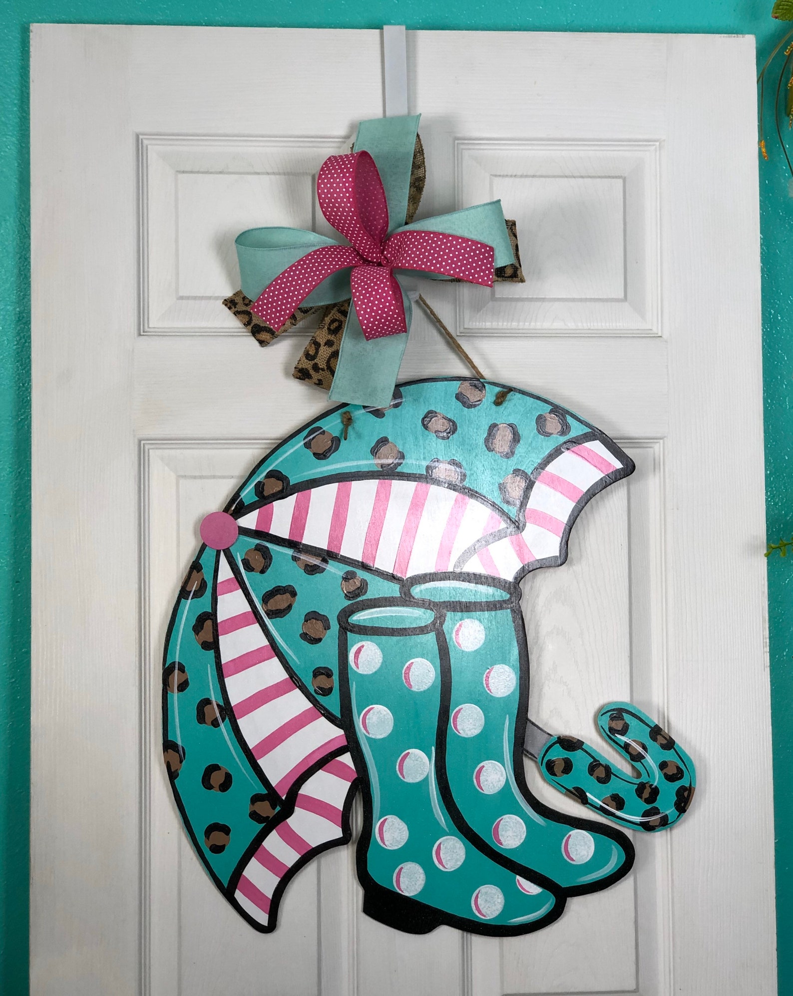 Umbrella Door Hanger Spring Door Hanger Rain Boots Door Etsy