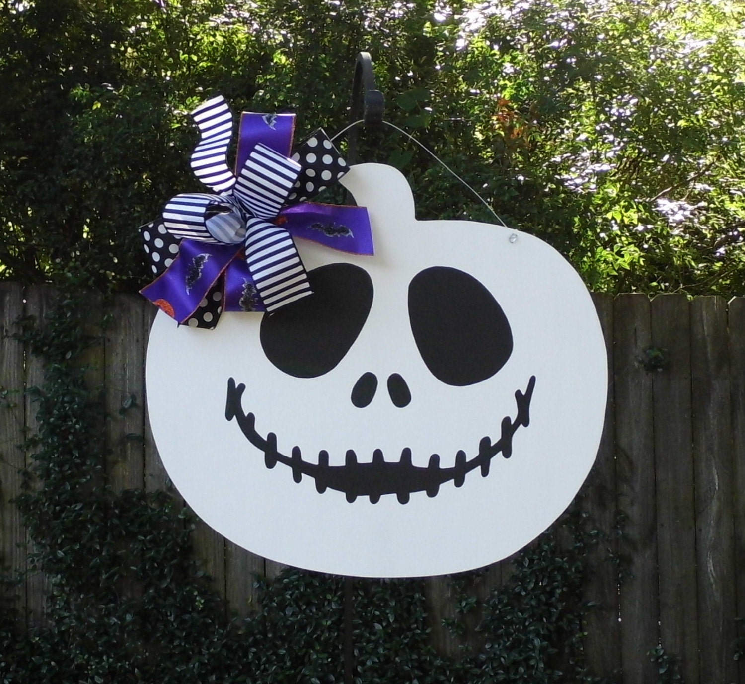 Jack Skellington Door Hanger Halloween Door Hanger Christmas Etsy