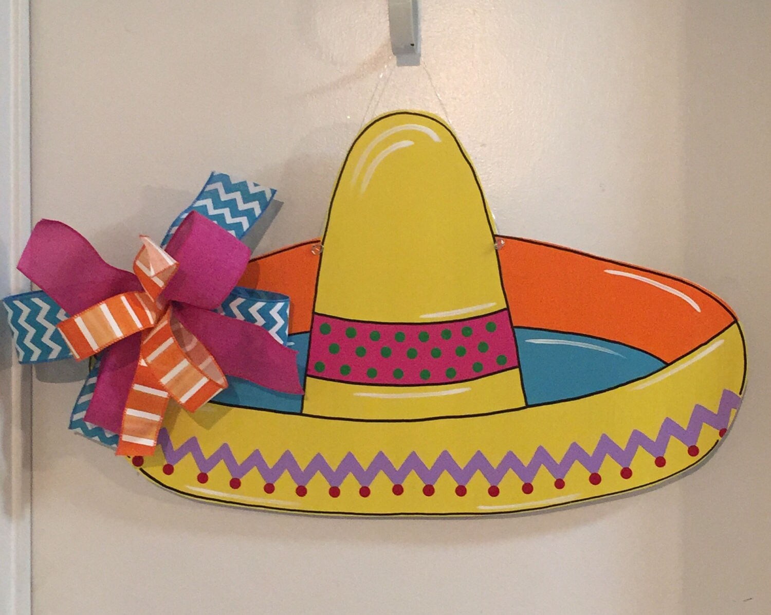 Cinco De Mayo Door Hanger Sombrero Door Hanger Fiesta Door Etsy