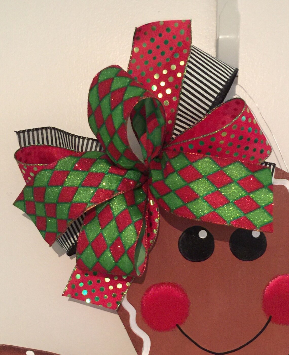 Gingerbread Door Hanger Christmas Door Hanger Gingerbread Etsy
