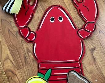 Crawfish Door Hanger, Summer Door Hanger, Crawfish Boil, Cajun Crawfish, Louisiana Crawfish, Cajun Vegetables