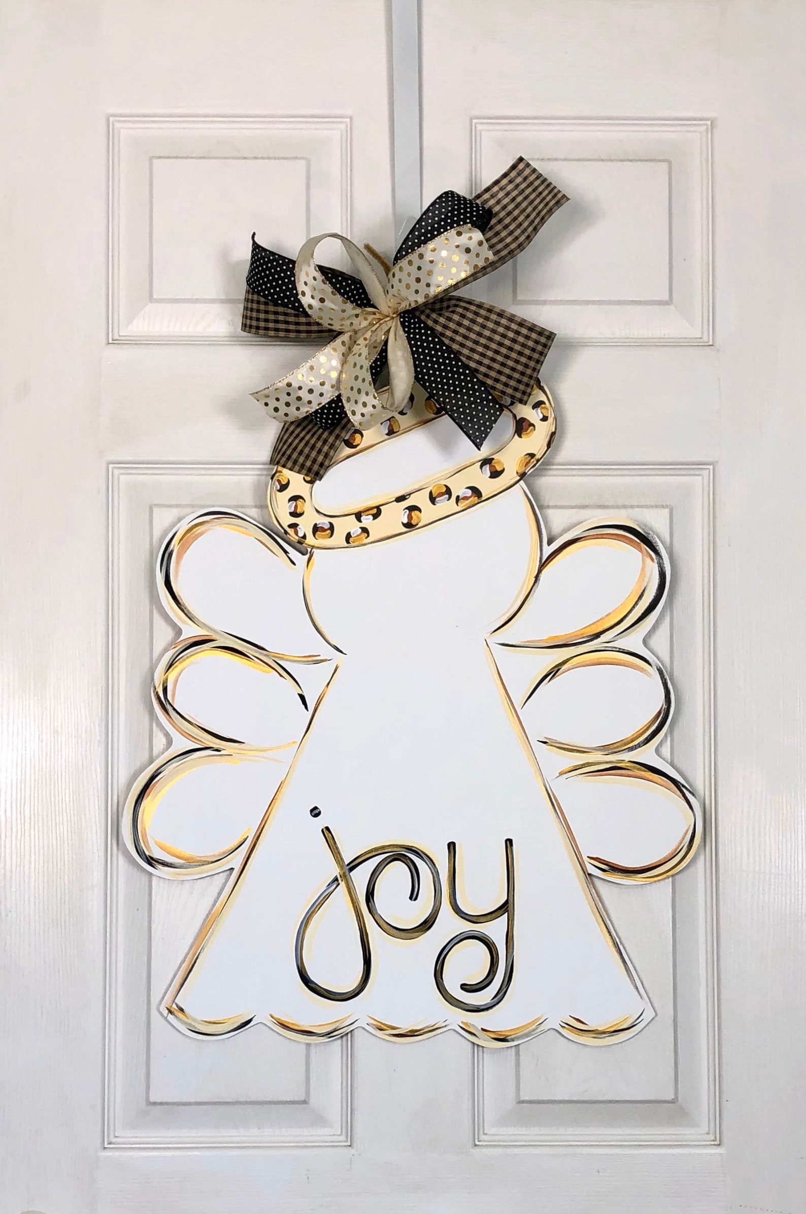 Angel Door Hanger Christmas Door Hanger. Joy Door Hanger. Etsy