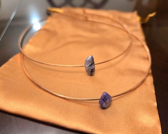 Copper Tiara - Charoite - Handmade - Shield Your Chakras w an Intention Tiara