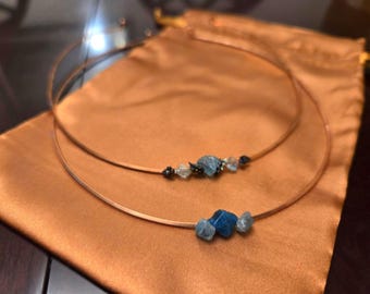 Copper Tiara - Blue Apatite - Handmade - Shield Your Chakras w an Intention Tiara