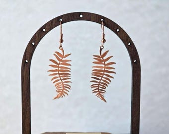 Copper Divination Earrings - Ferns