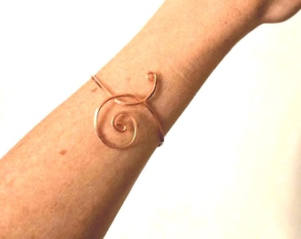 Copper Bracelet - Sacred Spiral (adjustable)