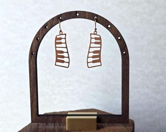 Copper Divination Earrings - Piano Keys