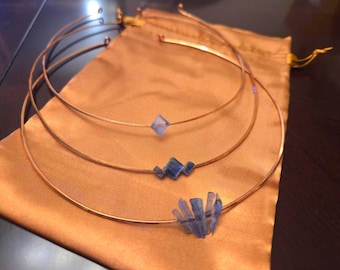 Copper Tiara - Blue Kyanite - Handmade - Shield Your Chakras w an Intention Tiara