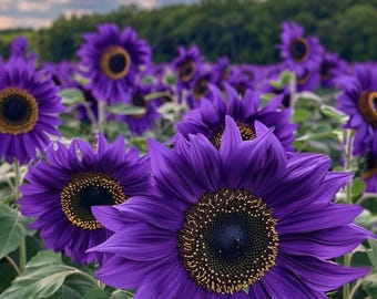 50 st lila solrosfrön – ‘Violet Glow’ fältsort
