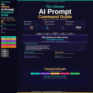 AI-promptgids | ChatGPT, Claude, Gemini kopieer- en plakprompts (digitale pdf)