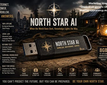 Outil de survie USB IA hors ligne LLM local Pas de chat privé Internet Assistant visuel