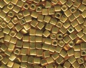 4mm Cube Beads Gold 1053 Miyuki Metallic Gold Cube Bead SB4-1053 Genuine Japanese Square Bead Beading Looming Bead Embroidery Peyote Stitch