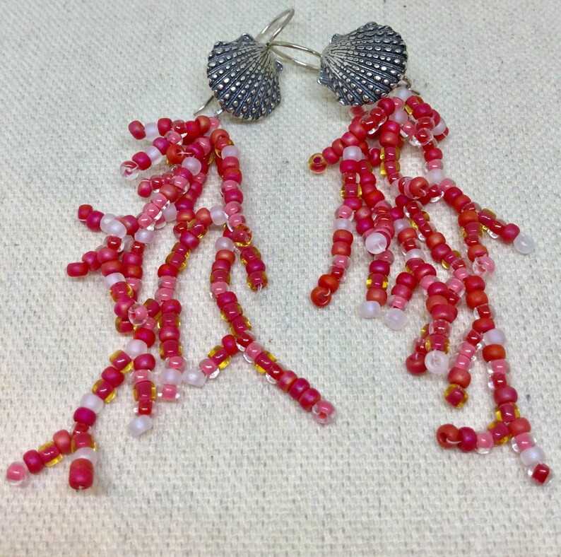 Coral Reef Earring Beading Pattern Beaded Earrings Tutorial Etsy