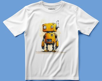 Happy Robot - Hand-Drawn Toddler T-Shirt | Clank & Co.