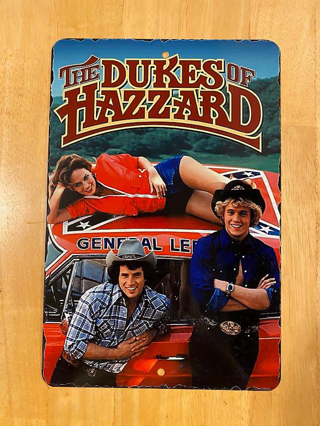 Insegna In Metallo Retrò The Dukes Of Hazzard - Poster In Lamiera 20x30 Cm Per Pub, Bar E Garage