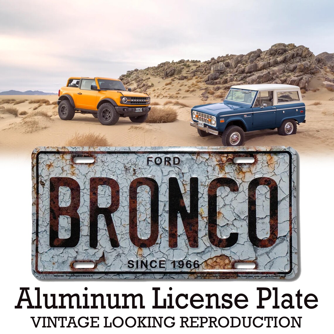 Vintage Reproduction Ford Bronco License Plate - Ships Free - Etsy