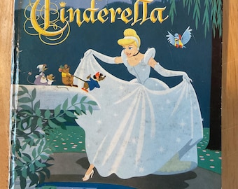 Libro de Cenicienta de Walt Disney de 1950 – Serie Whitman Cozy Corner – Libro de cuentos clásico de Disney – Libro infantil de mediados de siglo