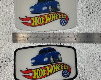 Parche estilo Hot Wheels para VW Beetle – Aplique termoadhesivo para coser o planchar sobre tela