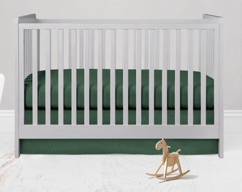 dark green crib
